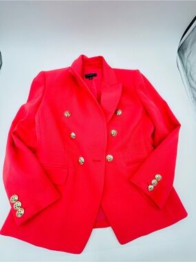 Tahari ASL Women's Double-Breasted Red Blazer Jacket size 2 P
